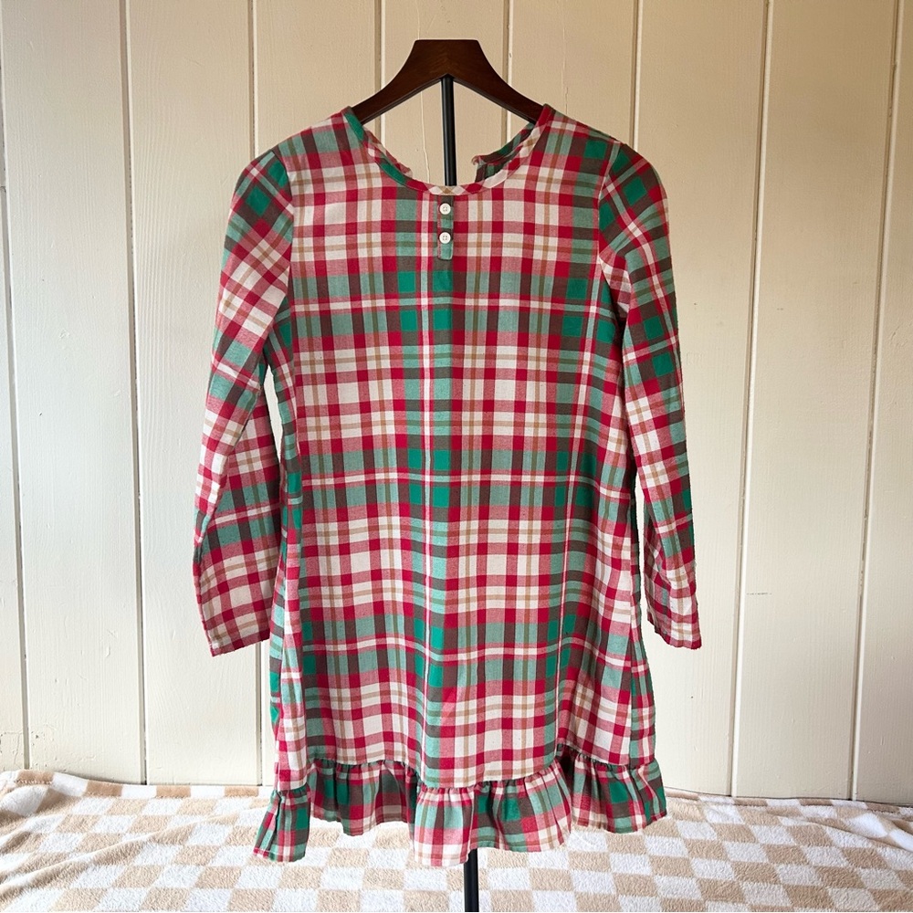 Plaid girls Pajamas Nightgown with shorts, size 10/12
